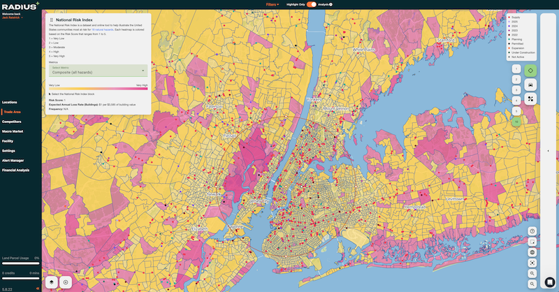 National Risk Index screenshot