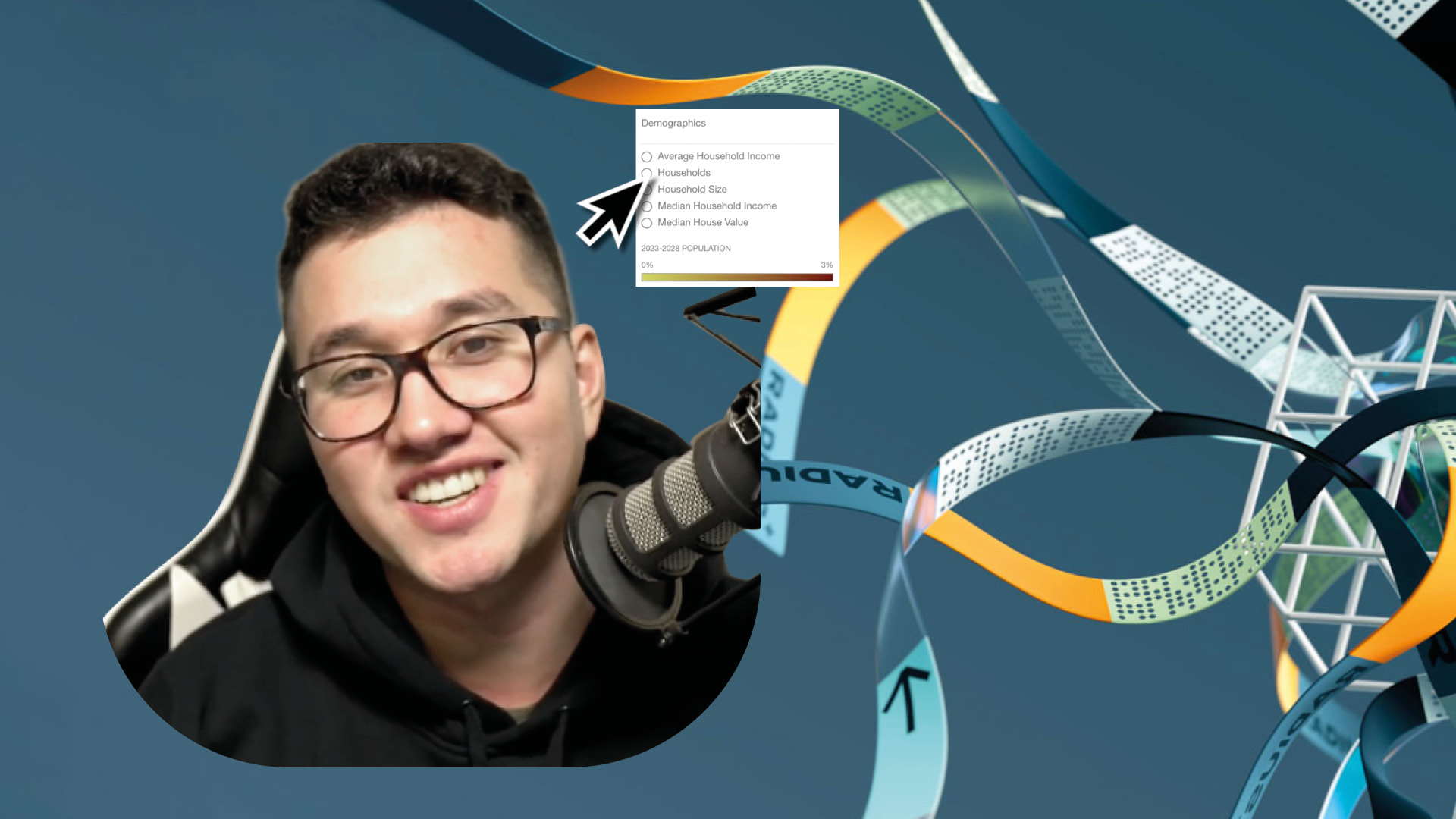 Understand pockets of high population with the Radius+ demographics block tool